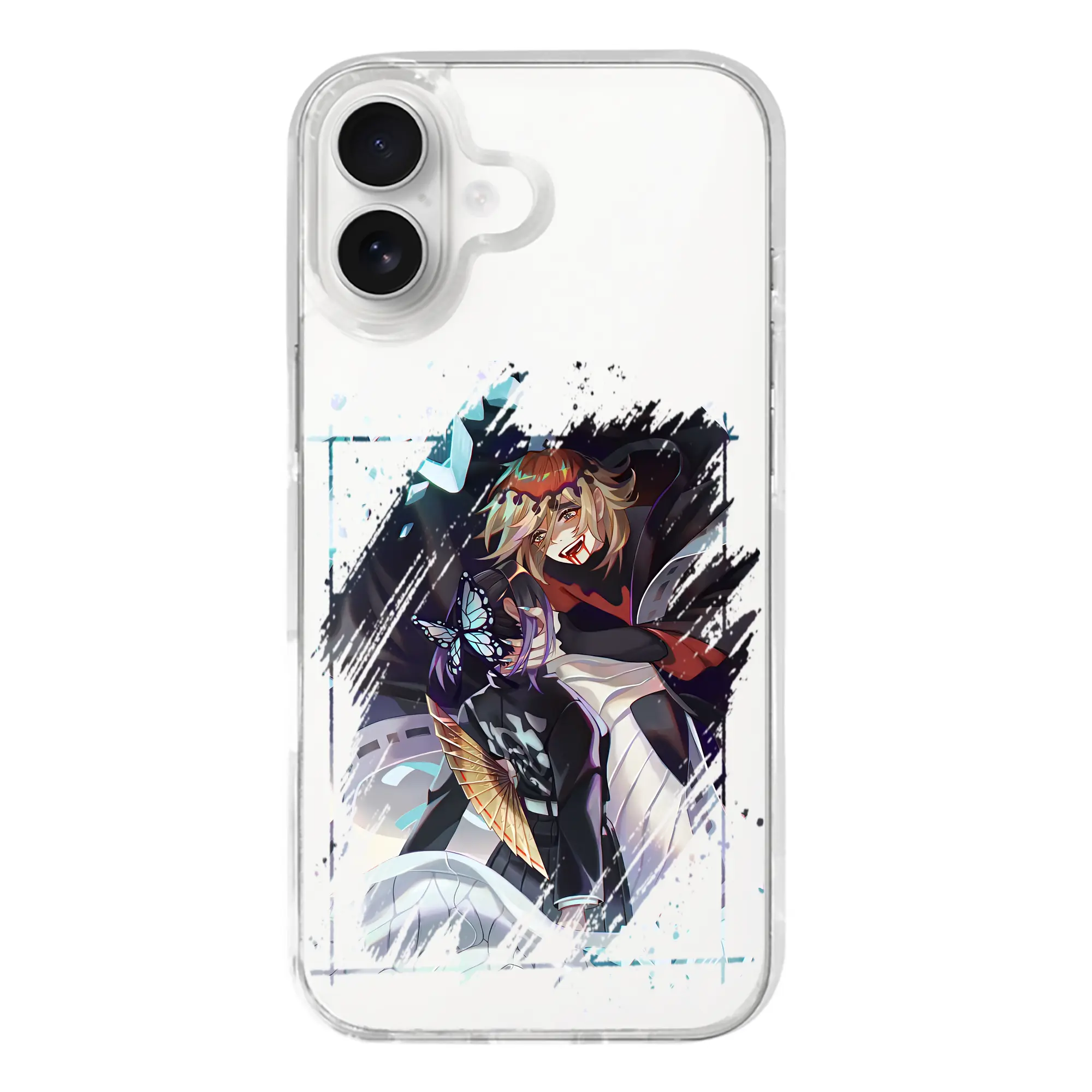 鬼滅の刃 グッズ,童磨 - iPhone 17シリーズ 透明スマホケース – 薄型・耐衝撃・精密フィット保護カバー